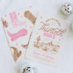 Convite de aniversário para 30 Rodeo<br><div class="desc">Aniversário de 30 anos de Cowgirl. Convite pronto para ser personalizado por você!</div>