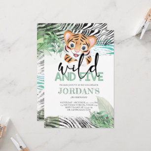 Convite de Aniversário para 5 de Lion Jungle