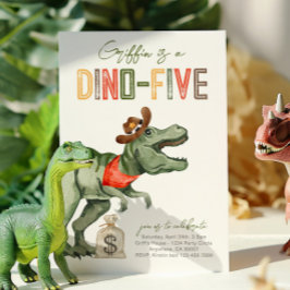 Convite de Aniversário para 5 do Café Dinossauro