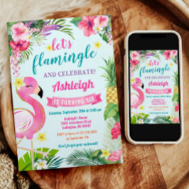 Convite de aniversário para 6 de Verão tropical