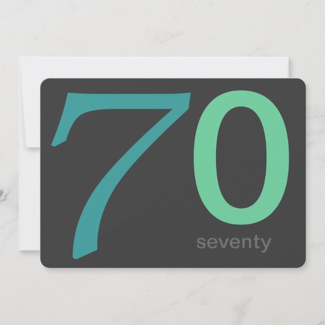 Convite de Aniversário para 70 de Charcarvão e Azu (Frente)