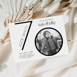 Convite de Aniversário para 70 de Fotografia Moder