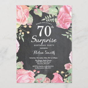Convite de Aniversário para 70 de Surpresa Foral B
