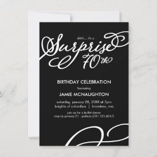 Convite de Aniversário para 70 de Surpresa Simples