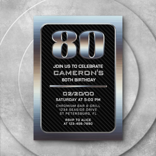 Convite de Aniversário para 80 de Homens (Criador carregado)