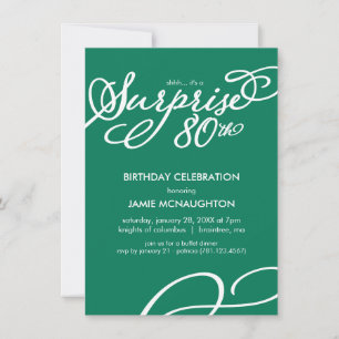 Convite de Aniversário para 80 de Surpresa Simples