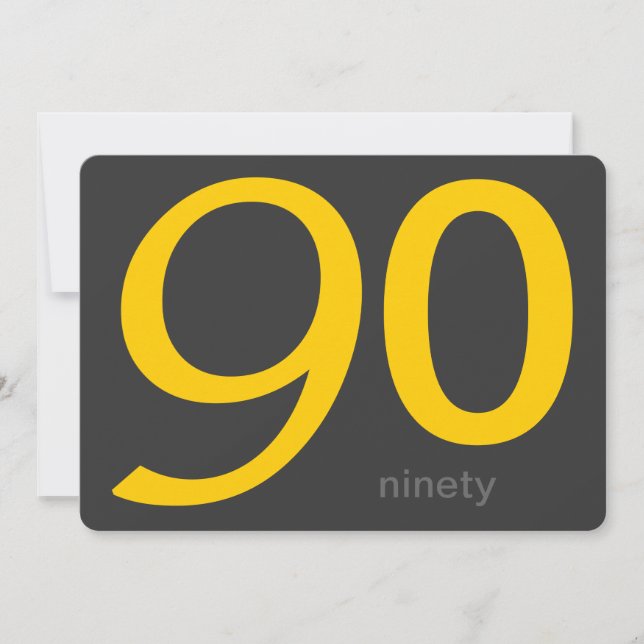 Convite de Aniversário para 90 Personalização de C (Frente)