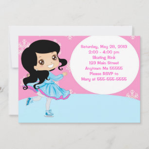 Convite De Aniversário Para A Garota Negra De Gel