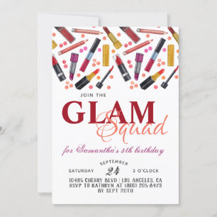 Convite de Aniversário para a Maturação de Glam