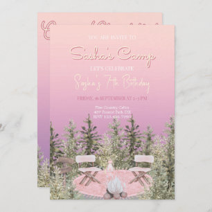 Convite de Aniversário para a Menina da Floresta P