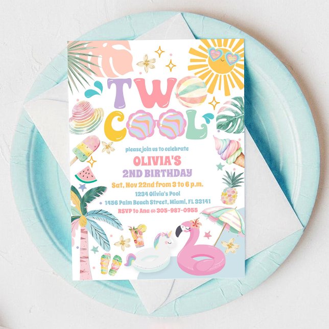 Convite de Aniversário para a Piscina dos Dois Res (Criador carregado)