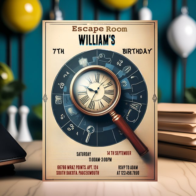 Convite de Aniversário para a Sala de Escape do Ba (Criador carregado)
