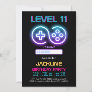Convite de Aniversário para Adolescente Gamer