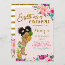 Convite de aniversário para afro-americano