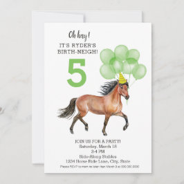 Convite de aniversário para amantes de cavalos //