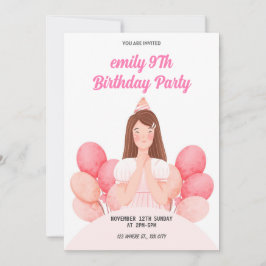 Convite de Aniversário para Animais Brancos do Par