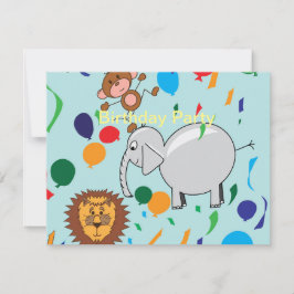 Convite de Aniversário para Animais de Circo