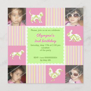 Convite de aniversário para animais de exploraç