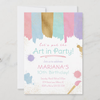 Convite de Aniversário para Artesanatos de Arte de