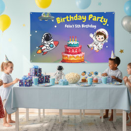 Convite de Aniversário para Aventura Espacial