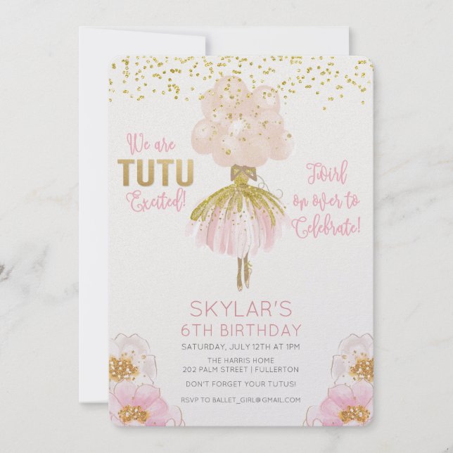 Convite de aniversário para Balés Afro-Americanos (Frente)