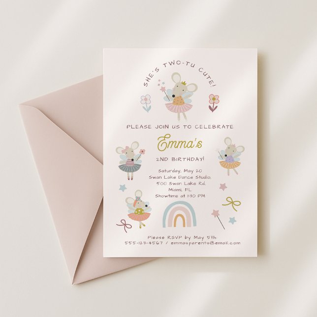 Convite de Aniversário para balés de Ratos (Criador carregado)