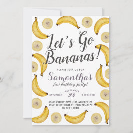 Convite de Aniversário para Bananas de vamos