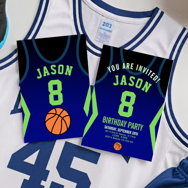 Convite de Aniversário para Basquete (Criador carregado)