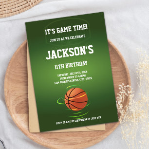 Convite de Aniversário para Basquete
