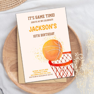 Convite de Aniversário para Basquete