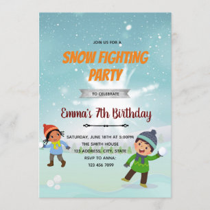 Convite de aniversário para batalha de bolas de ne