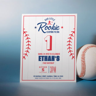 Convite de Aniversário para Beisebol de Pequeno Ro