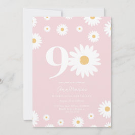 Convite de aniversário para Blush Daisy 90