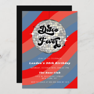Convite de Aniversário para Bola de Disco Retroati