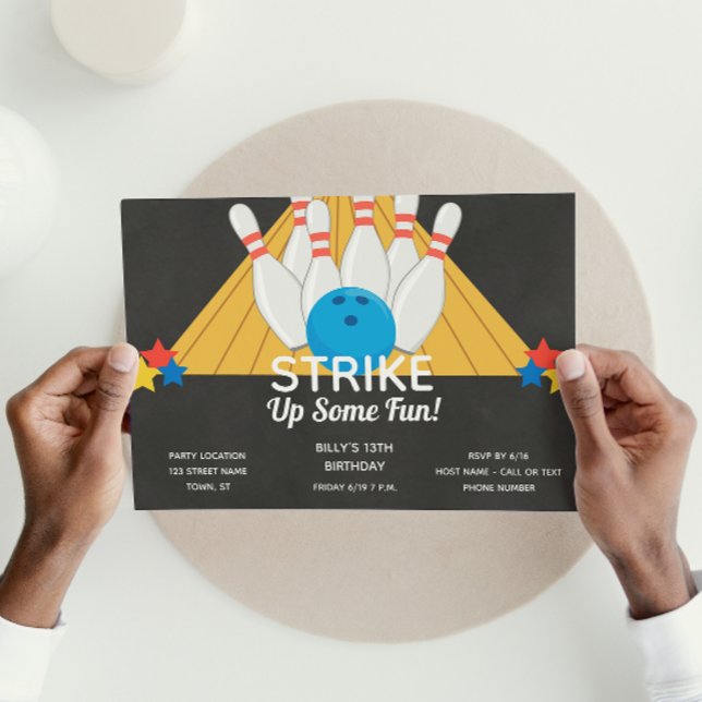 Convite de aniversário para boliches (Criador carregado)