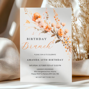 Convite de Aniversário para Brunei - Autumn Floral