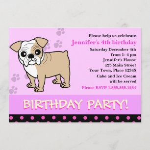 Convite de aniversário para Cachorro