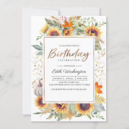 Convite de Aniversário para Cair Girassol