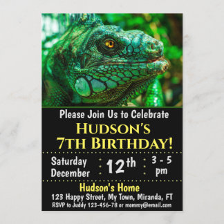 Convite de aniversário para Cameleon
