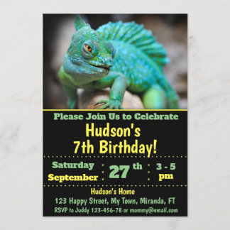 Convite de aniversário para Cameleon