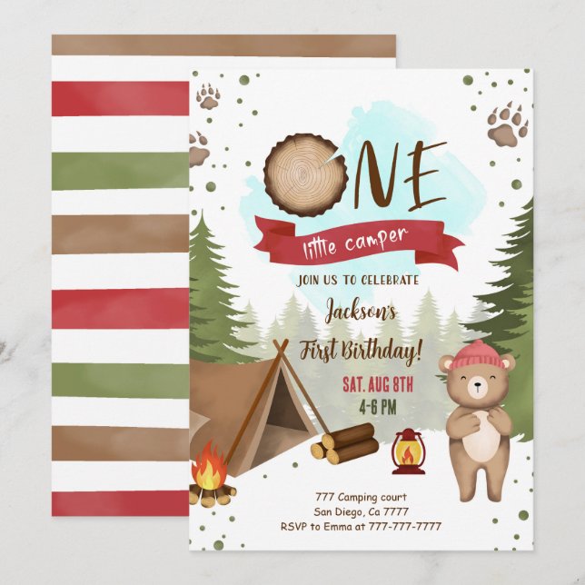 Convite de Aniversário para Campanha (Frente/Verso)