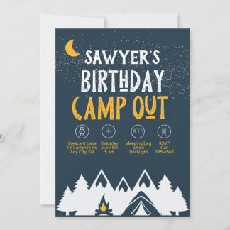 Convite de Aniversário para Campout