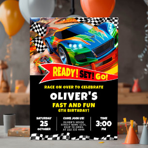 Convite de Aniversário para Carros Race