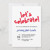 Convite de Aniversário para Celebração de vamos