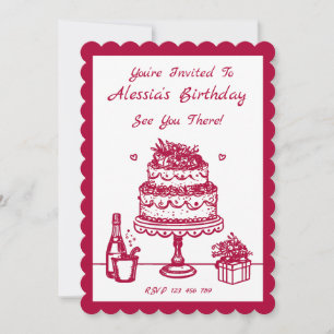 Convite de Aniversário para Celebração Doce
