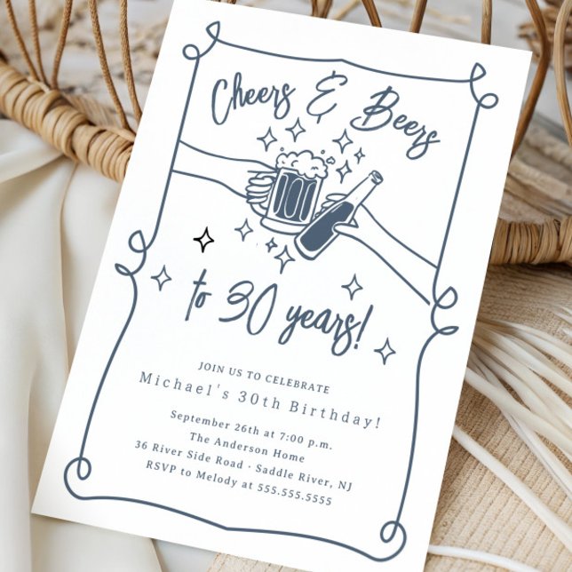 Convite de Aniversário para Cheers & Beers (Criador carregado)