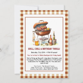 Convite de aniversário para CHURRASCO de Verão com