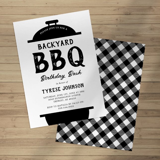 Convite de Aniversário para Churrasco no Quintal (Criador carregado)