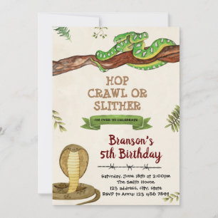 convite de aniversário para cobra cobra