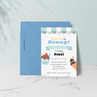 Convite de Aniversário para Compro de sorvetes